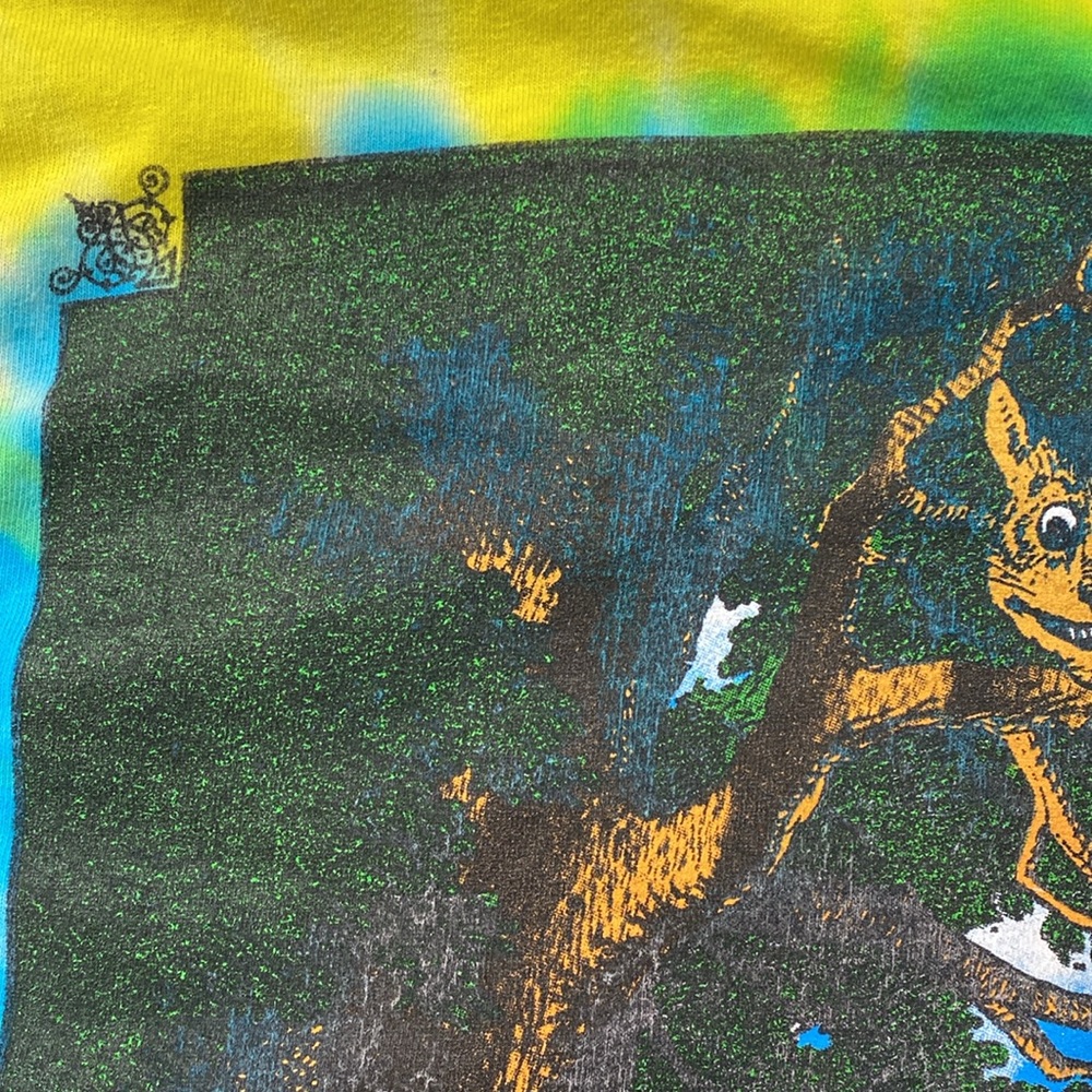 Alice in Wonderland Double Sided Vintage Tie Dye Long Sleeve Gildan Shirt XL - Picture 12 of 16